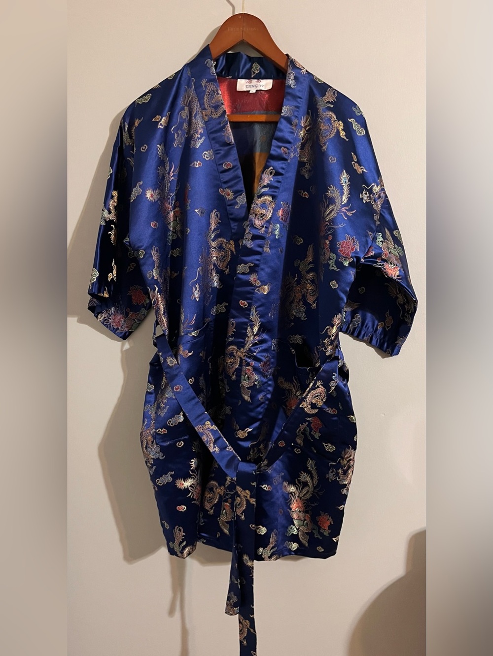 Vintage Tang Yi Blue Satin
Dragon Robe